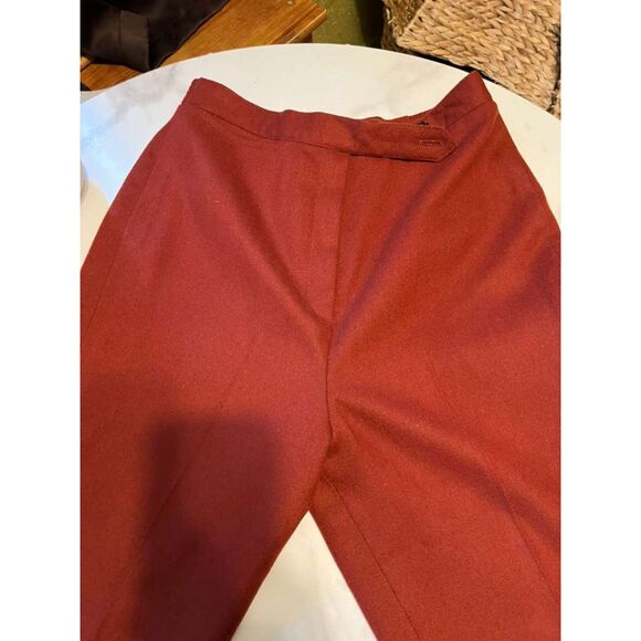 Vintage 100% Wool Rust Pants Women’s Size Medium High Waist Classic Trousers - Picture 11 of 16